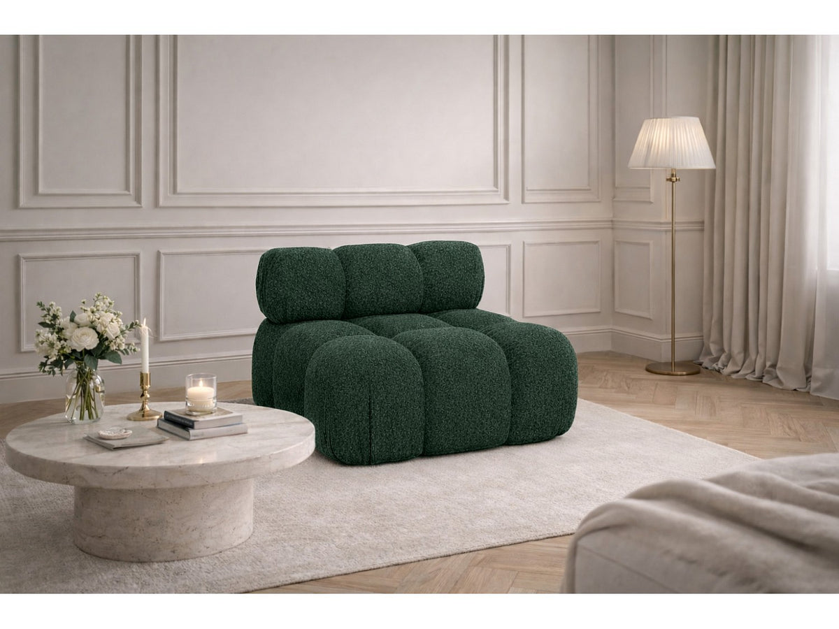 Canapé modulable vert tissu