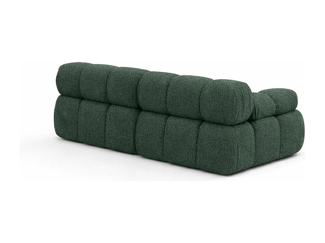 Canapé modulable 2 places vert tissu