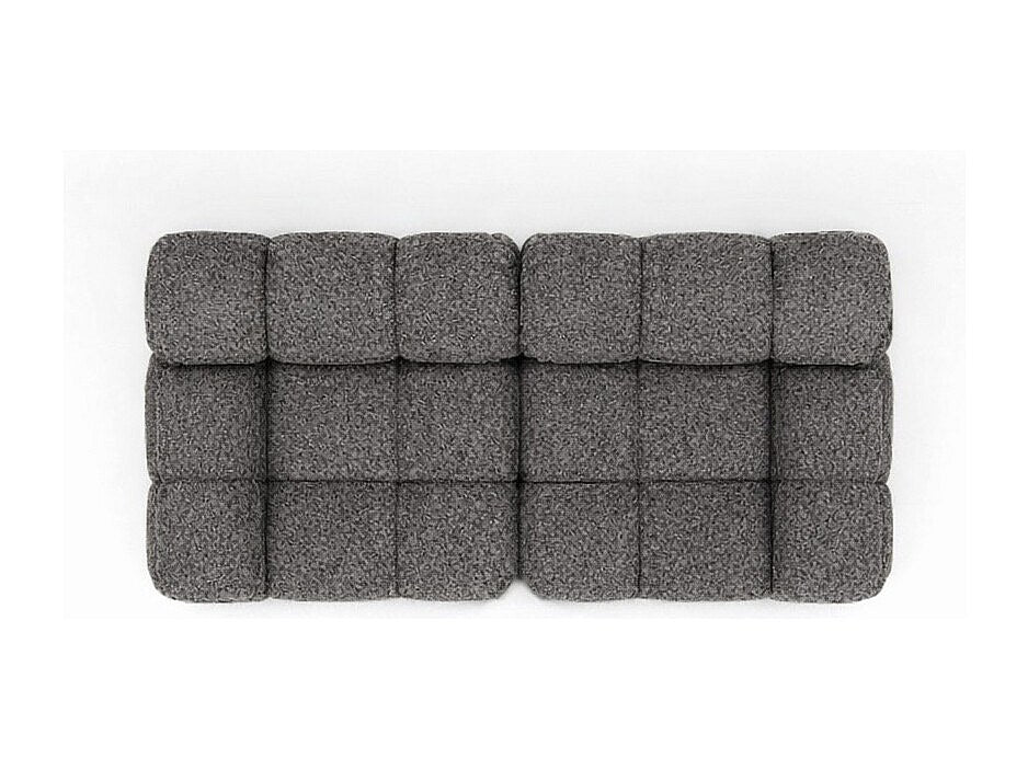 Canapé modulable 2 places marron tissu