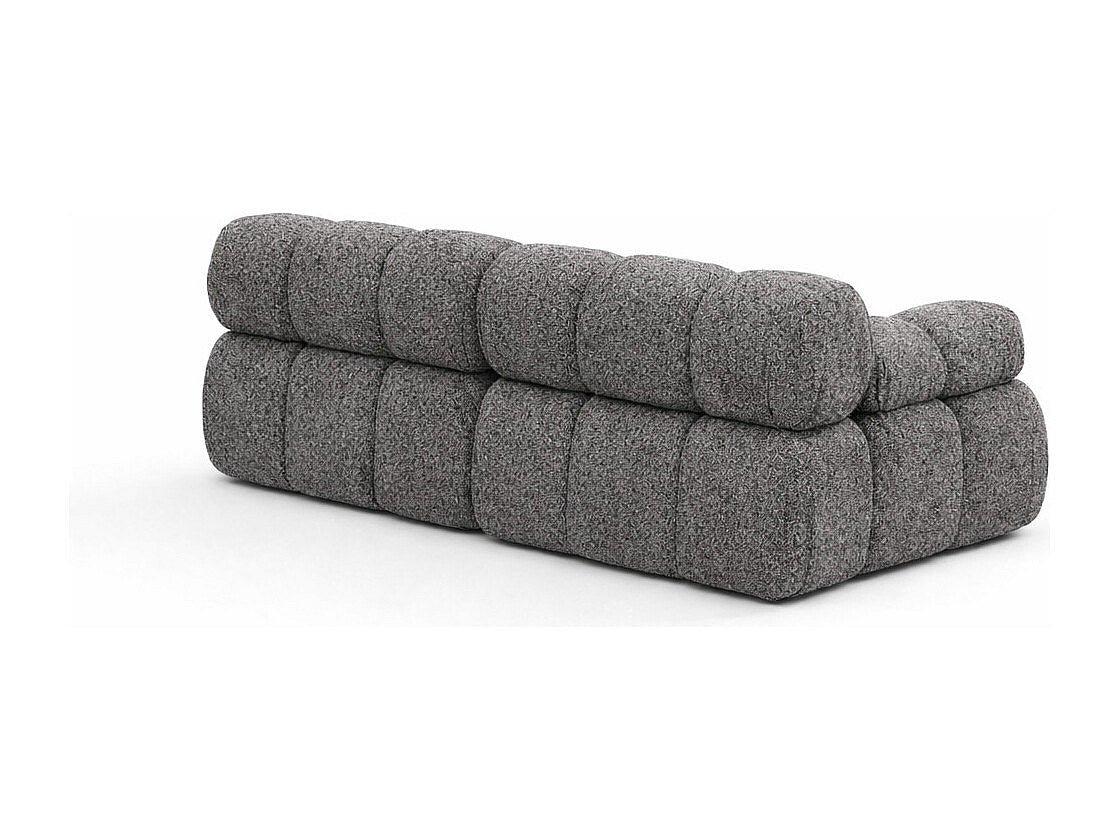 Canapé modulable 2 places marron tissu