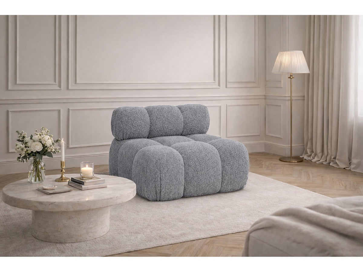 Canapé modulable gris tissu