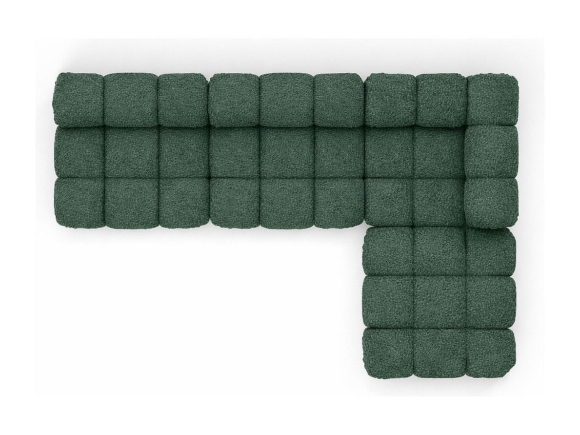 Canapé modulable vert tissu
