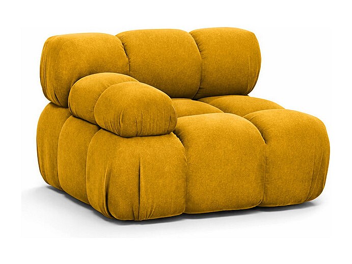 Canapé modulable jaune tissu