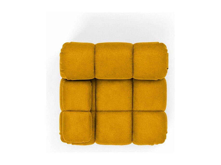 Canapé modulable jaune tissu