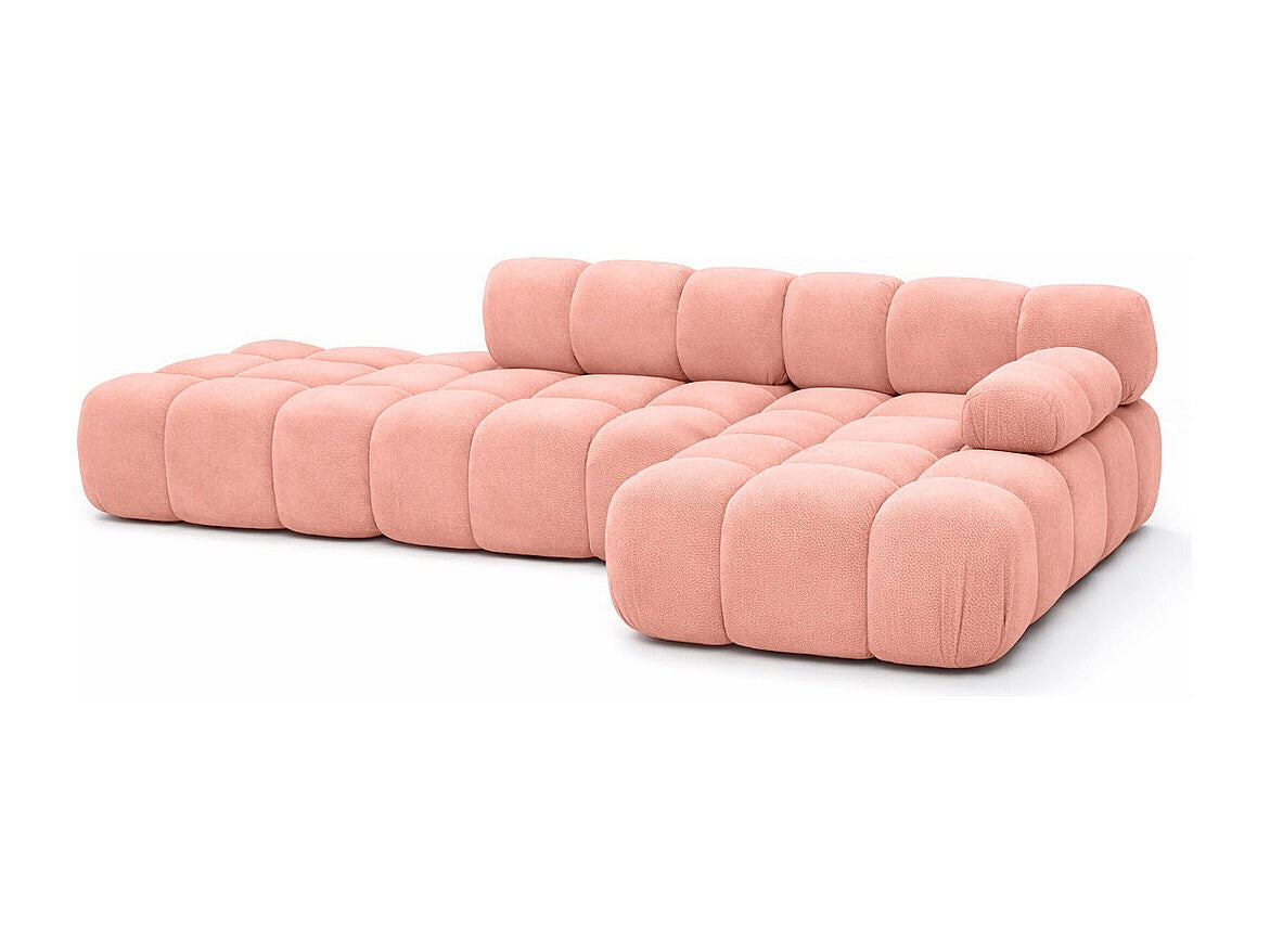 Pouf pour canapé modulable rose tissu