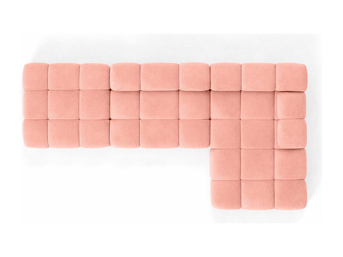 Pouf pour canapé modulable rose tissu