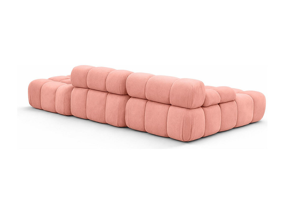 Pouf pour canapé modulable rose tissu