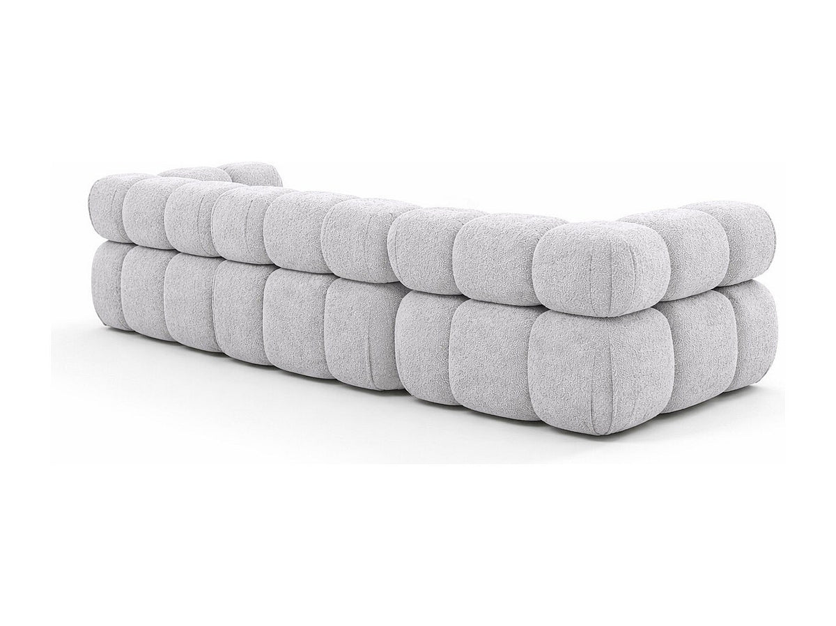Canapé modulable 3 places gris tissu