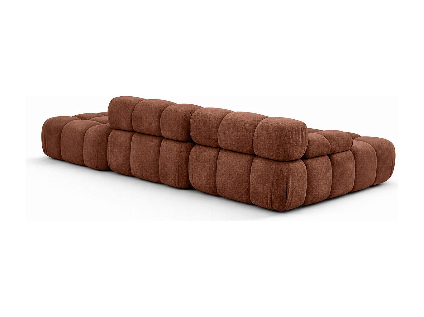 Pouf pour canapé modulable marron tissu