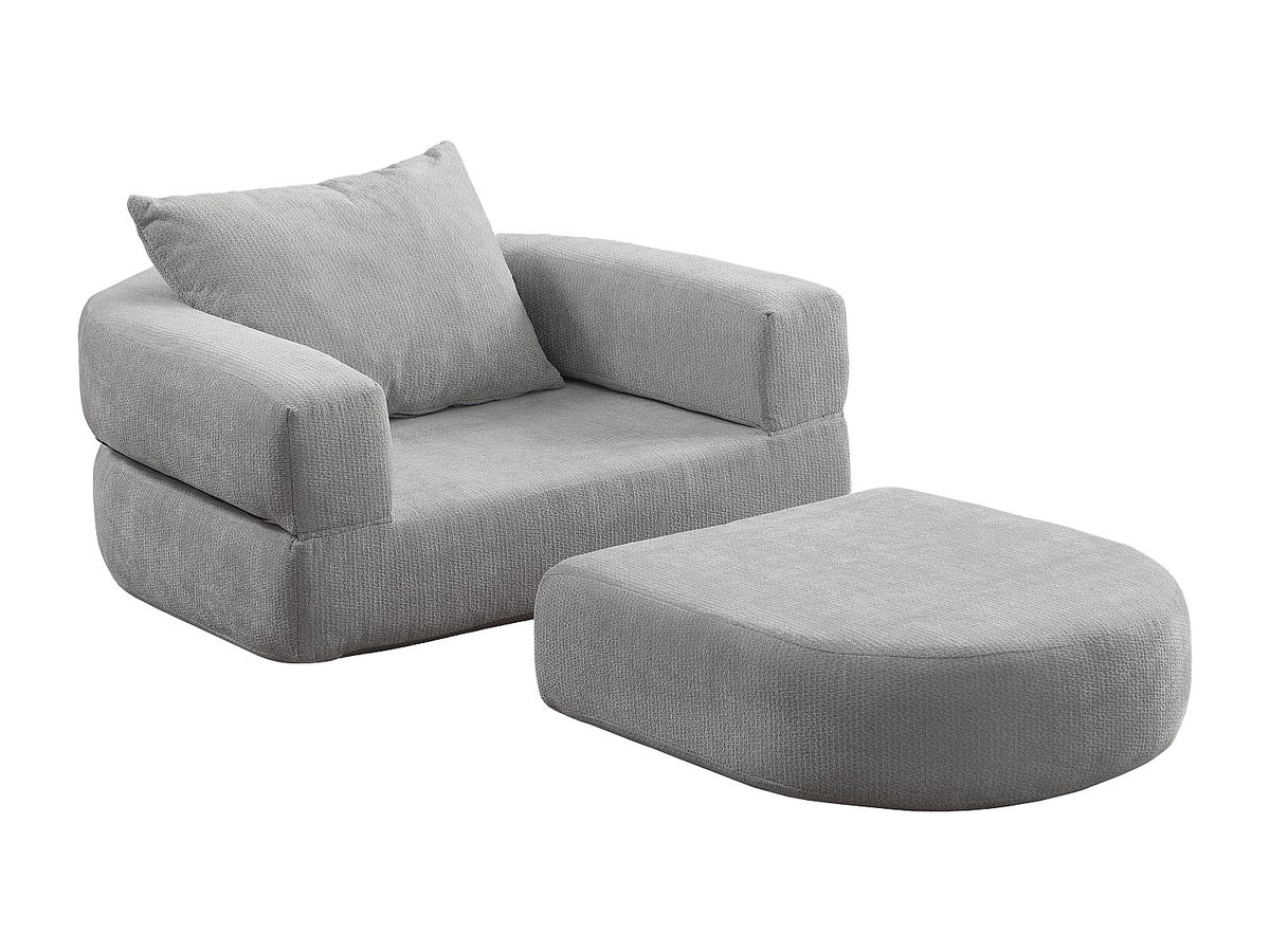 Canapé modulable gris tissu
