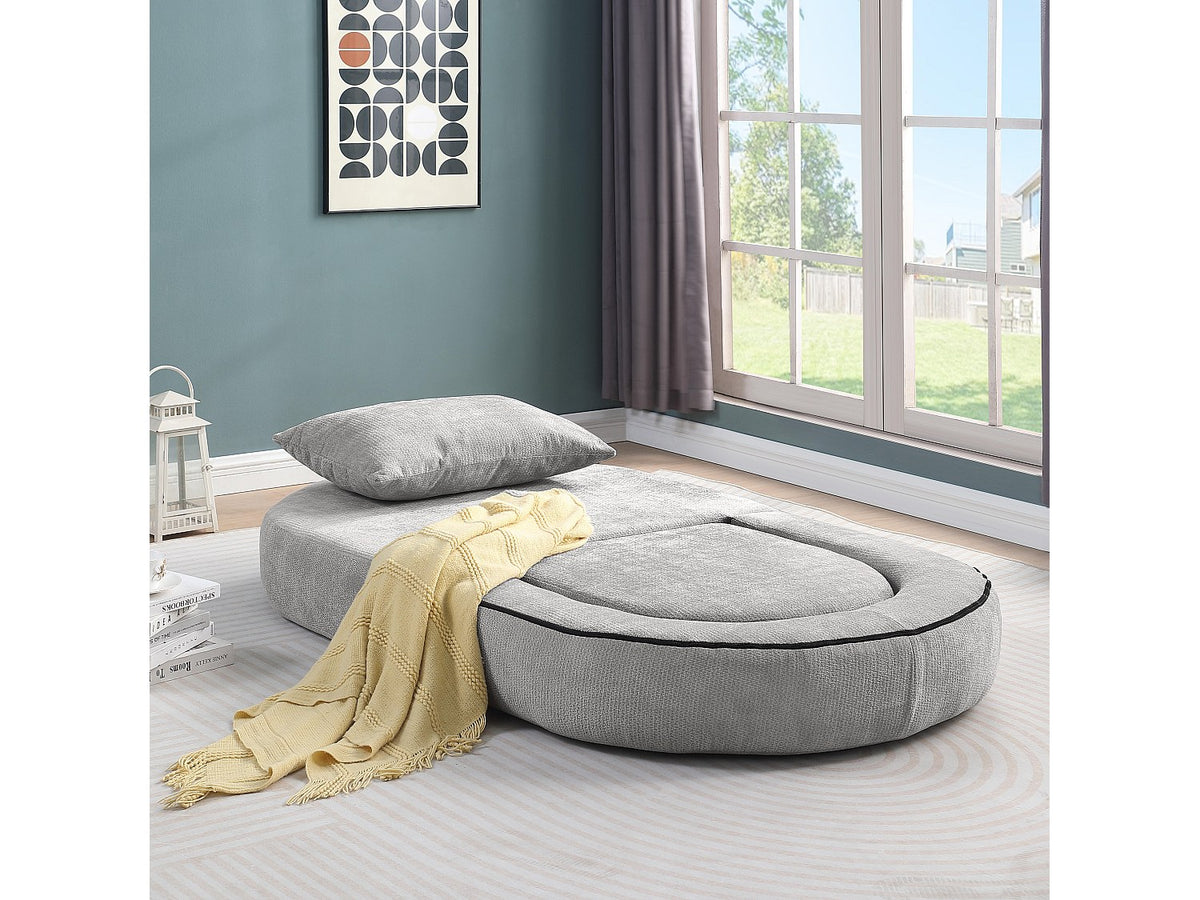 Canapé modulable gris tissu