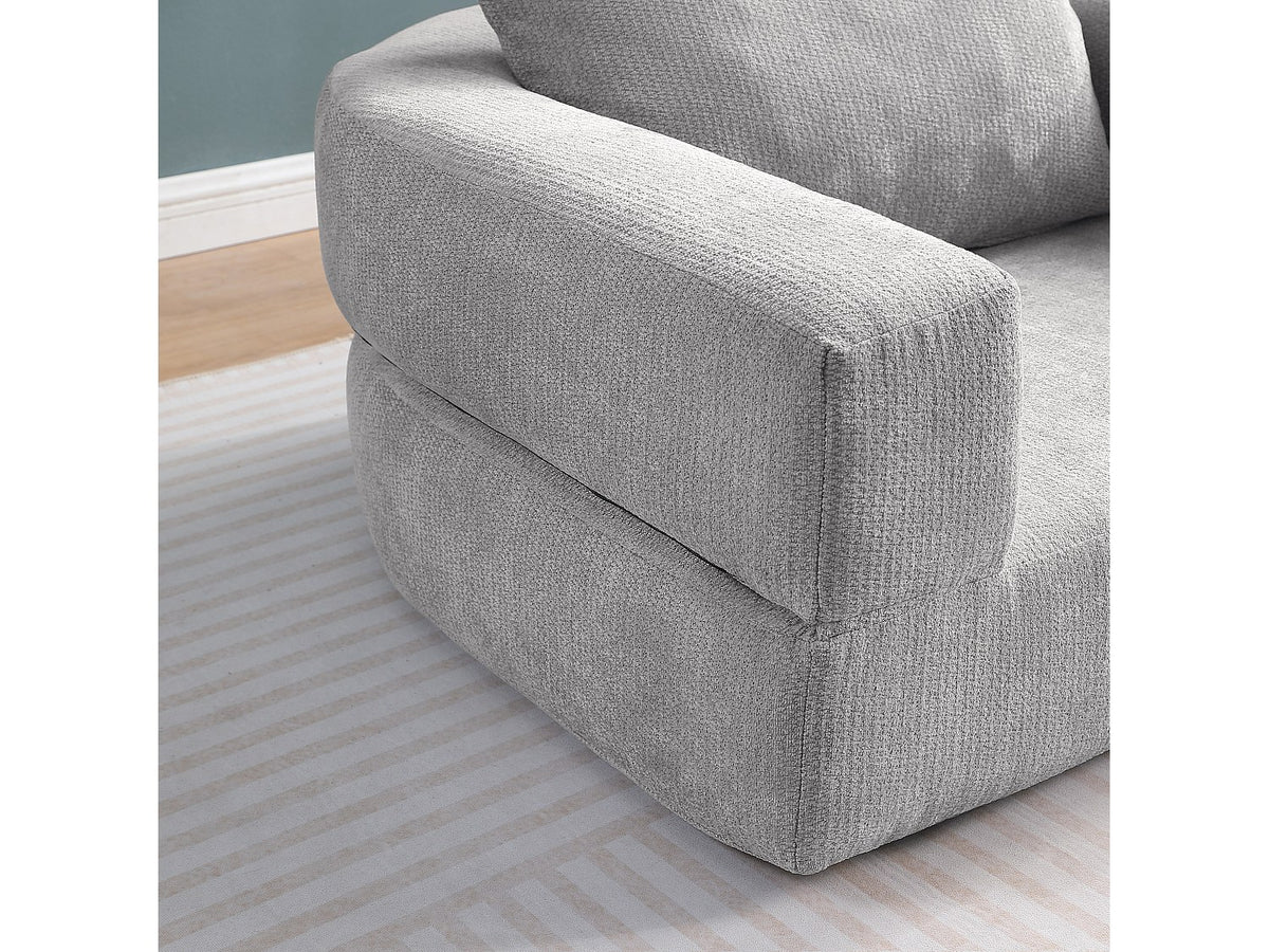 Canapé modulable gris tissu