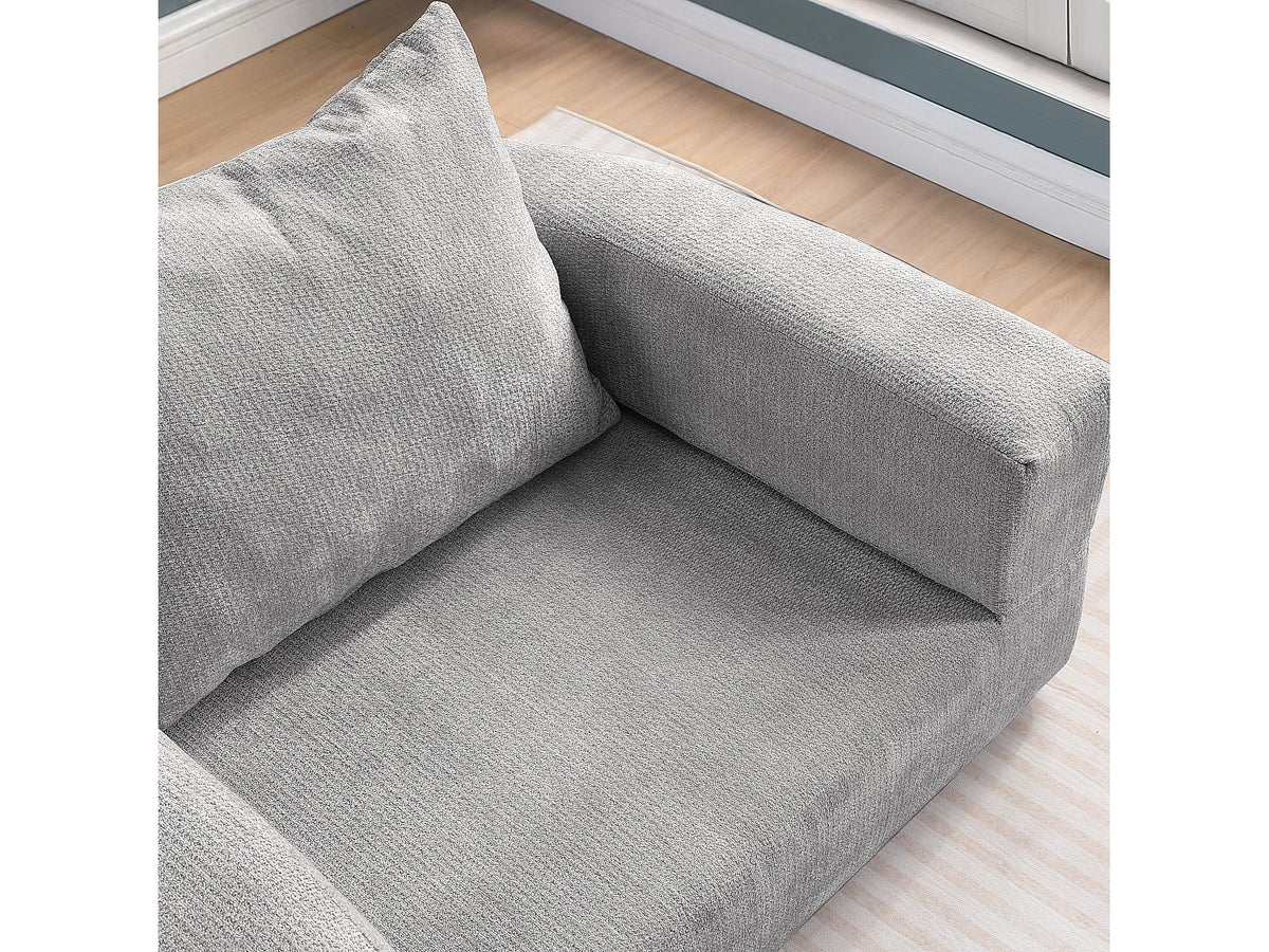 Canapé modulable gris tissu