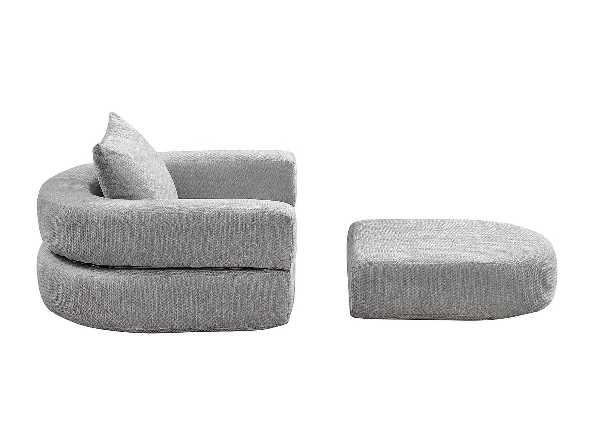 Canapé modulable gris tissu