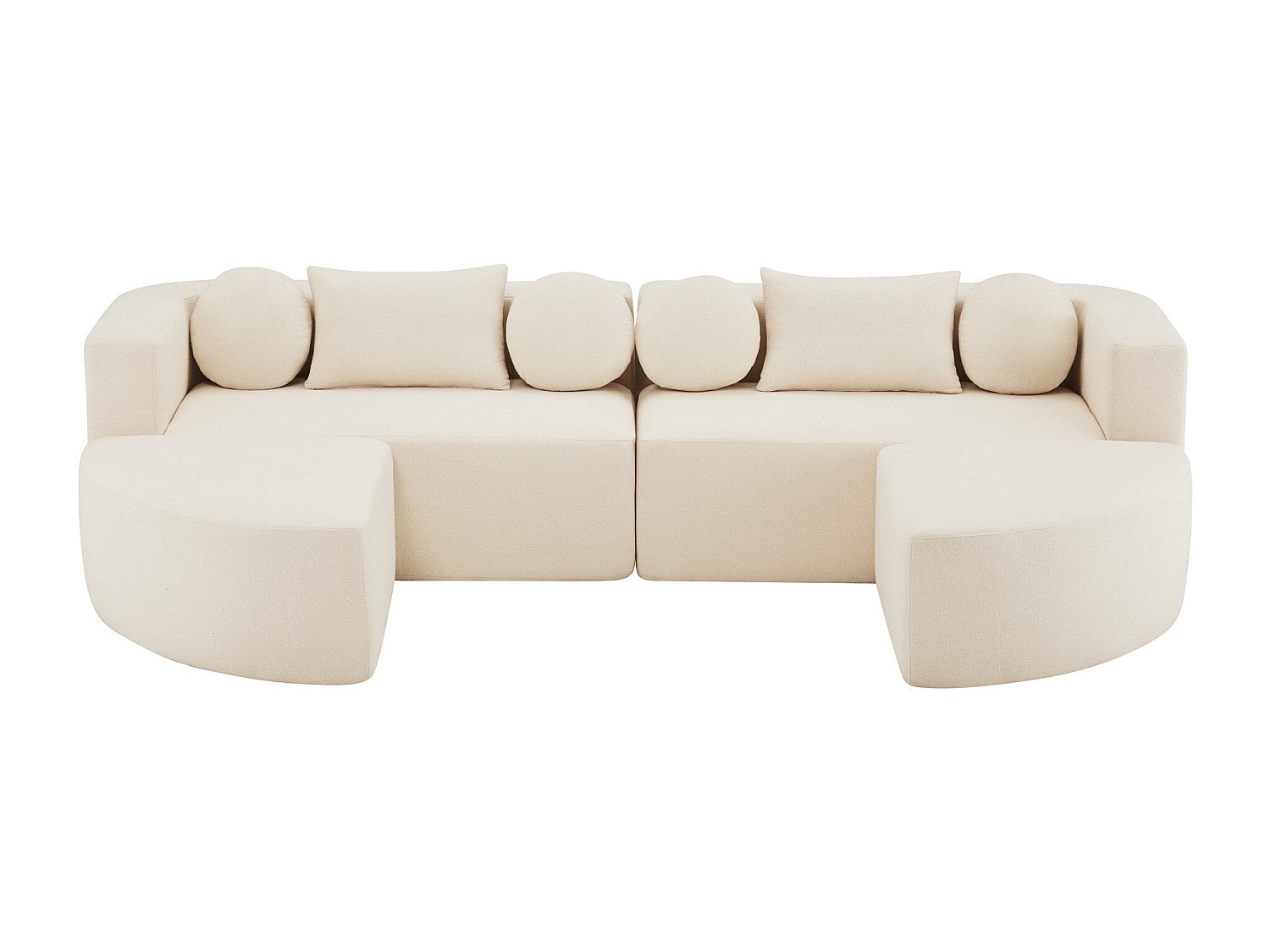 Canapé modulable beige tissu