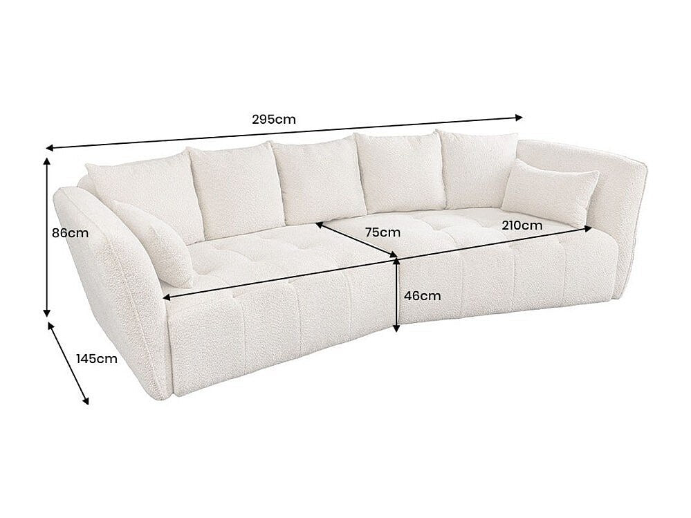 Pouf pour canapé modulable gris tissu