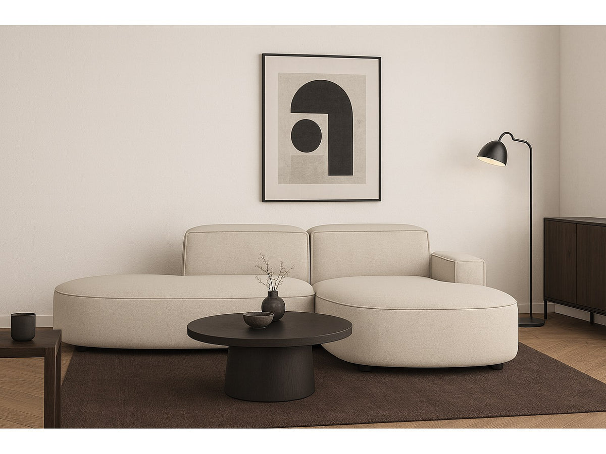 Angle pour canapé modulable beige tissu
