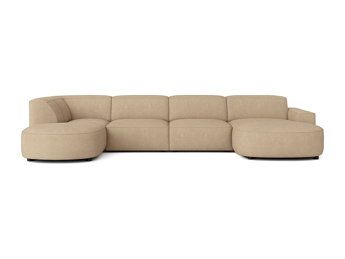 Angle pour canapé modulable marron tissu