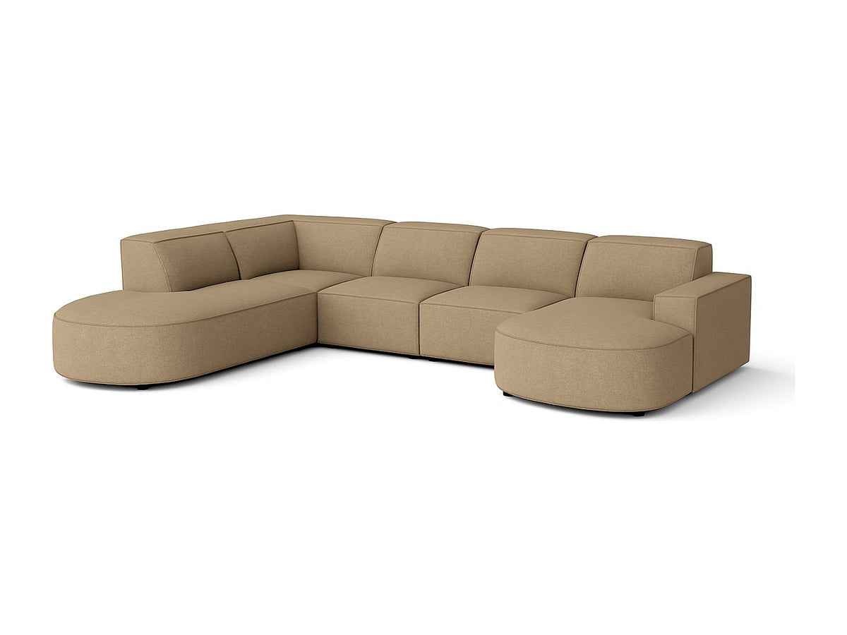Angle pour canapé modulable marron tissu