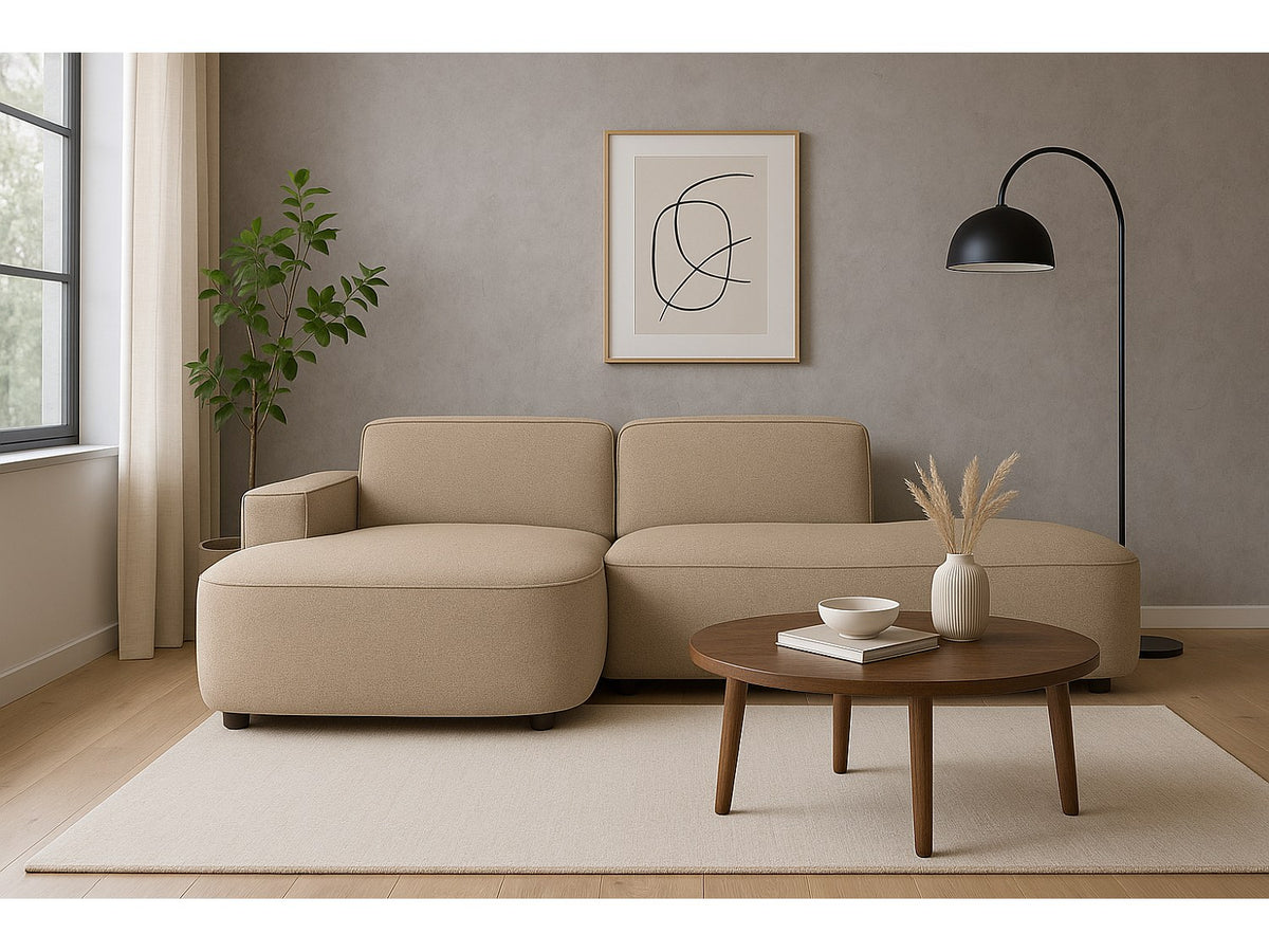 Angle pour canapé modulable beige tissu