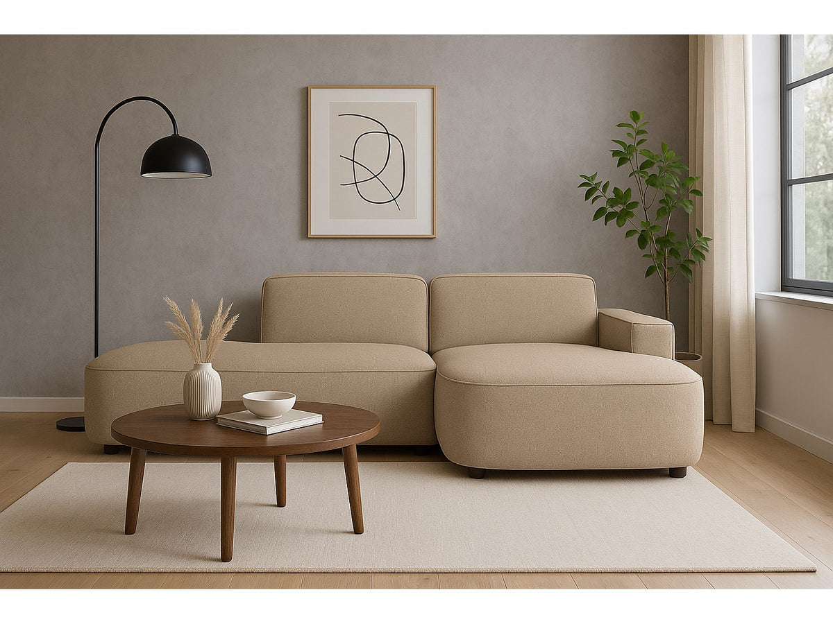 Angle pour canapé modulable beige tissu
