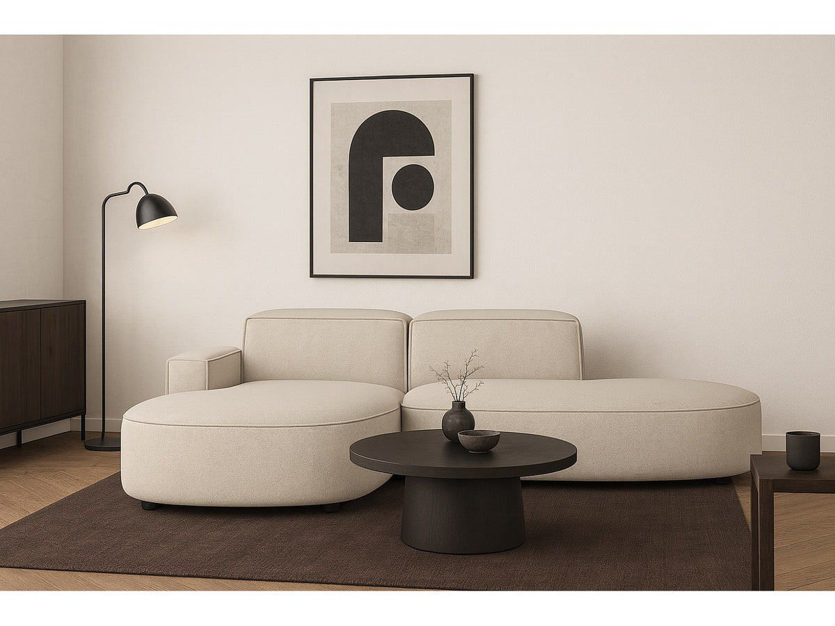 Angle pour canapé modulable beige tissu