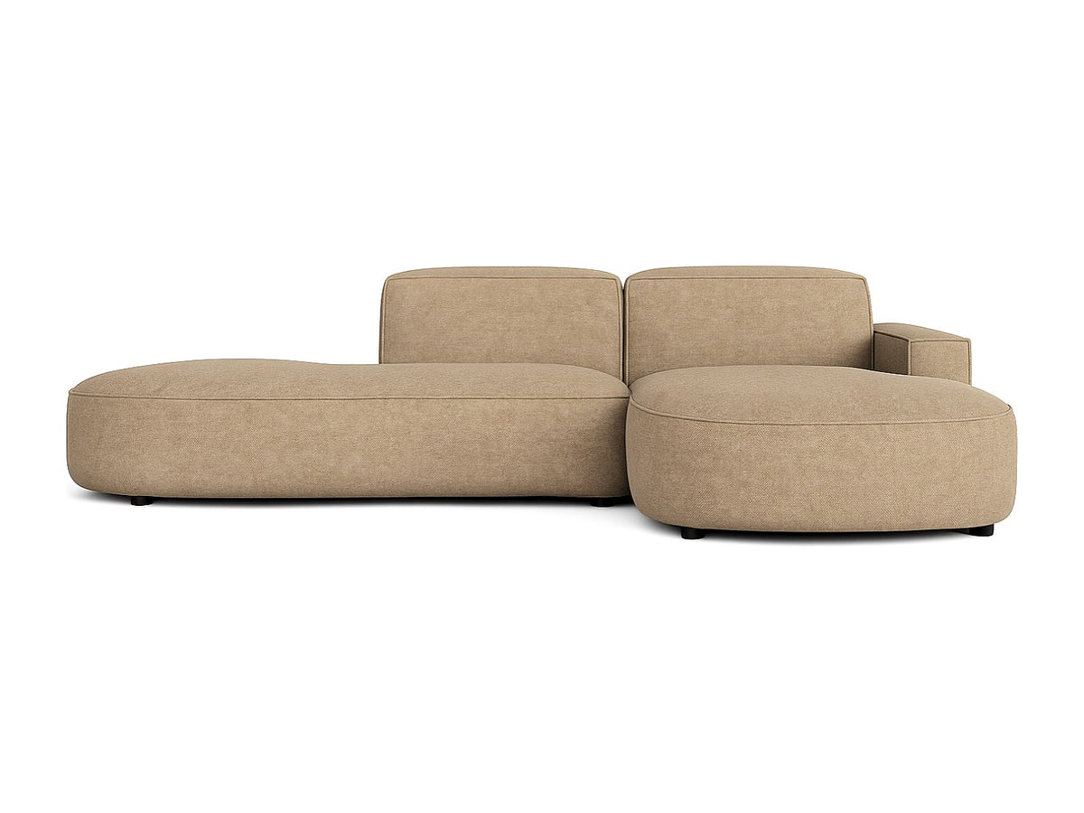 Angle pour canapé modulable marron tissu