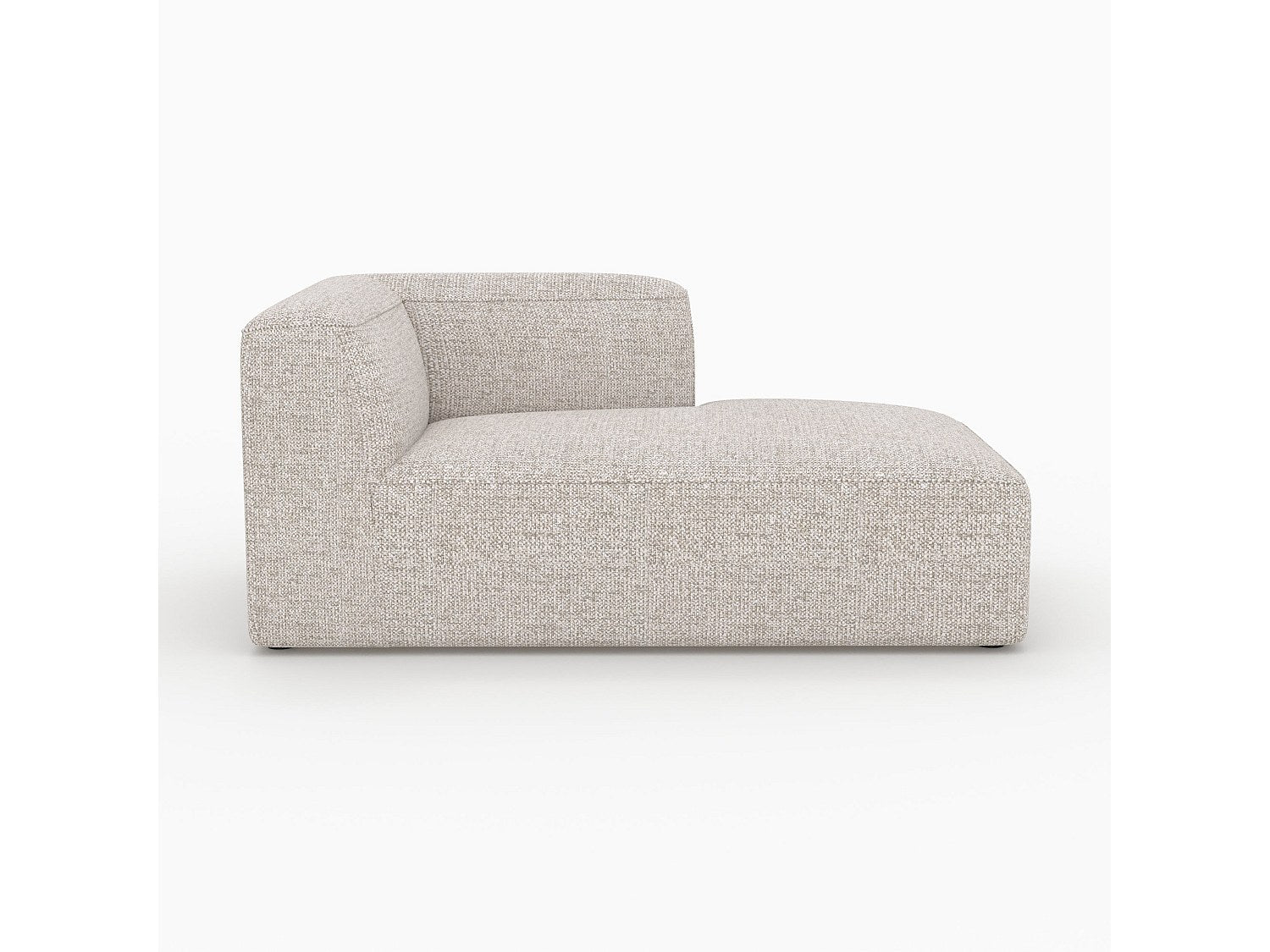 Canapé modulable 4 places beige tissu - Hestia