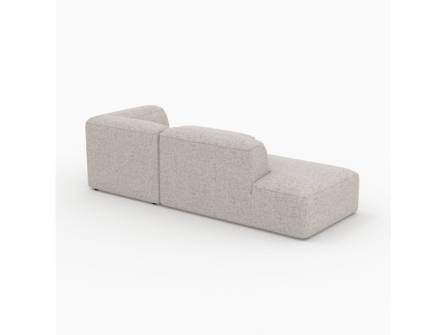 Canapé modulable 4 places beige tissu - Hestia