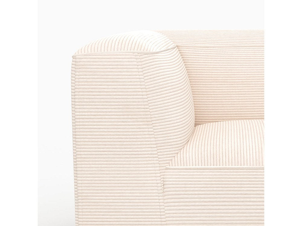 Pouf pour canapé modulable 2 places blanc velours - Mina