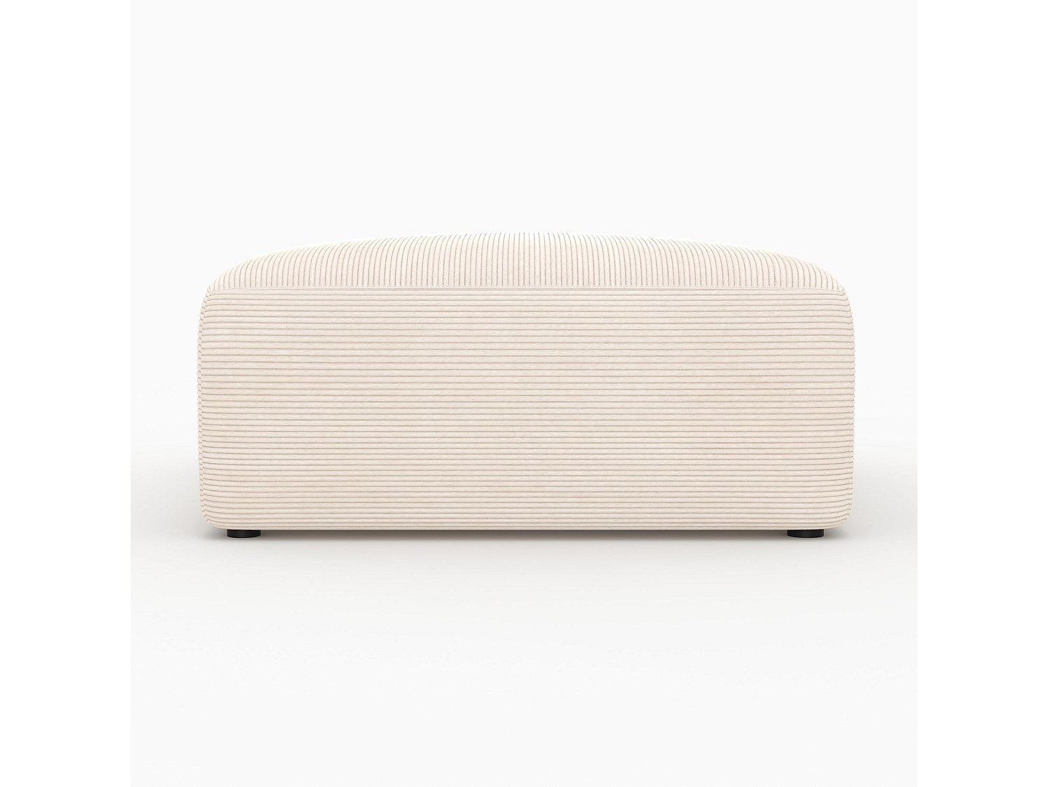 Pouf pour canapé modulable 2 places blanc velours - Mina