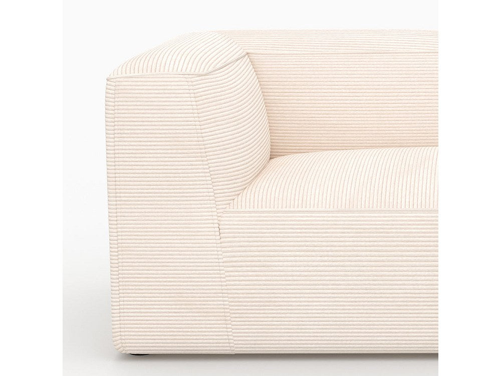 Pouf pour canapé modulable 4 places blanc velours - Mina