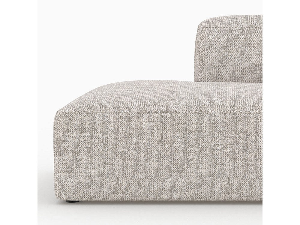 Pouf pour canapé modulable 4 places beige tissu - Hestia