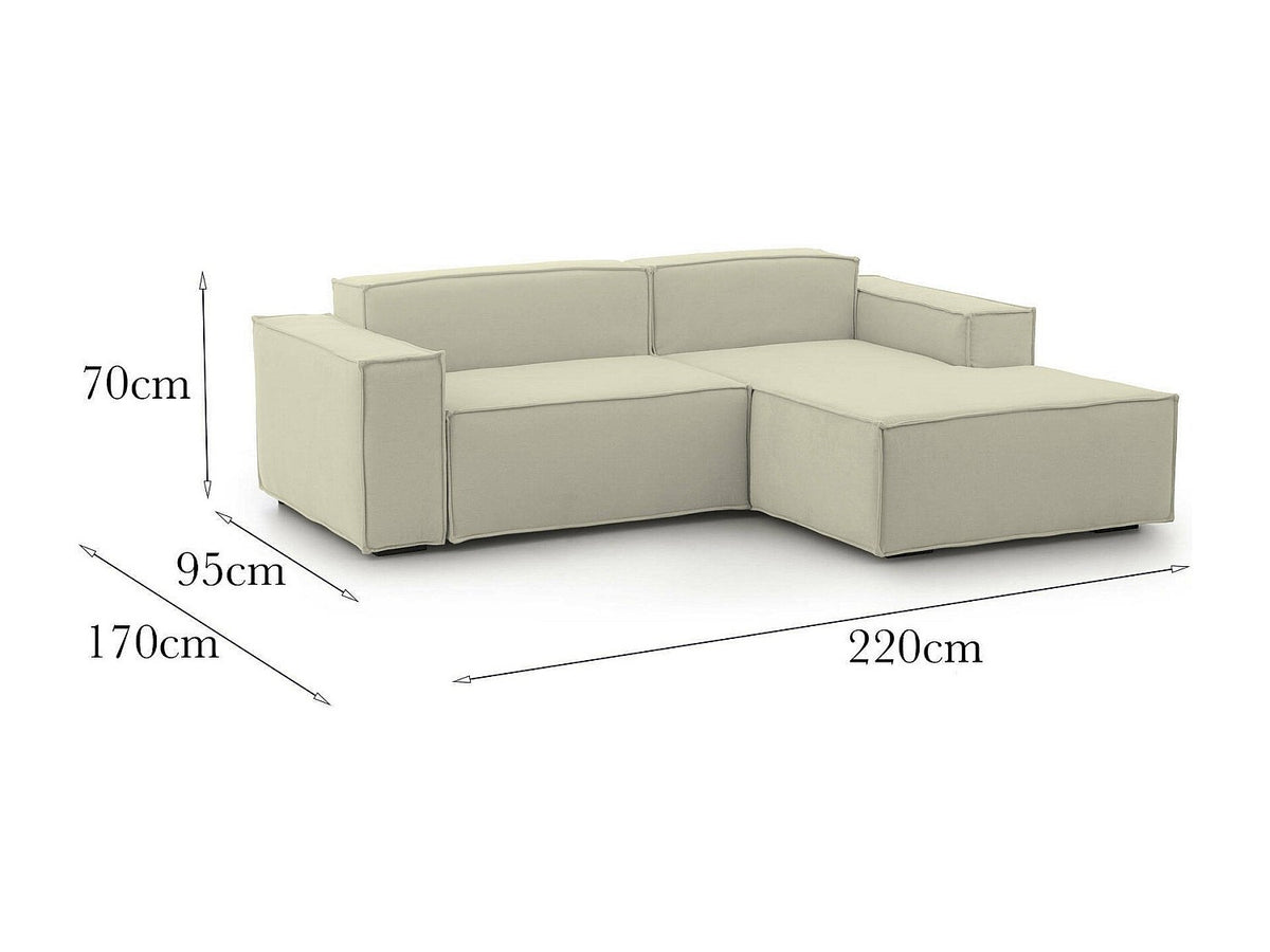 Canapé modulable 2 places beige tissu