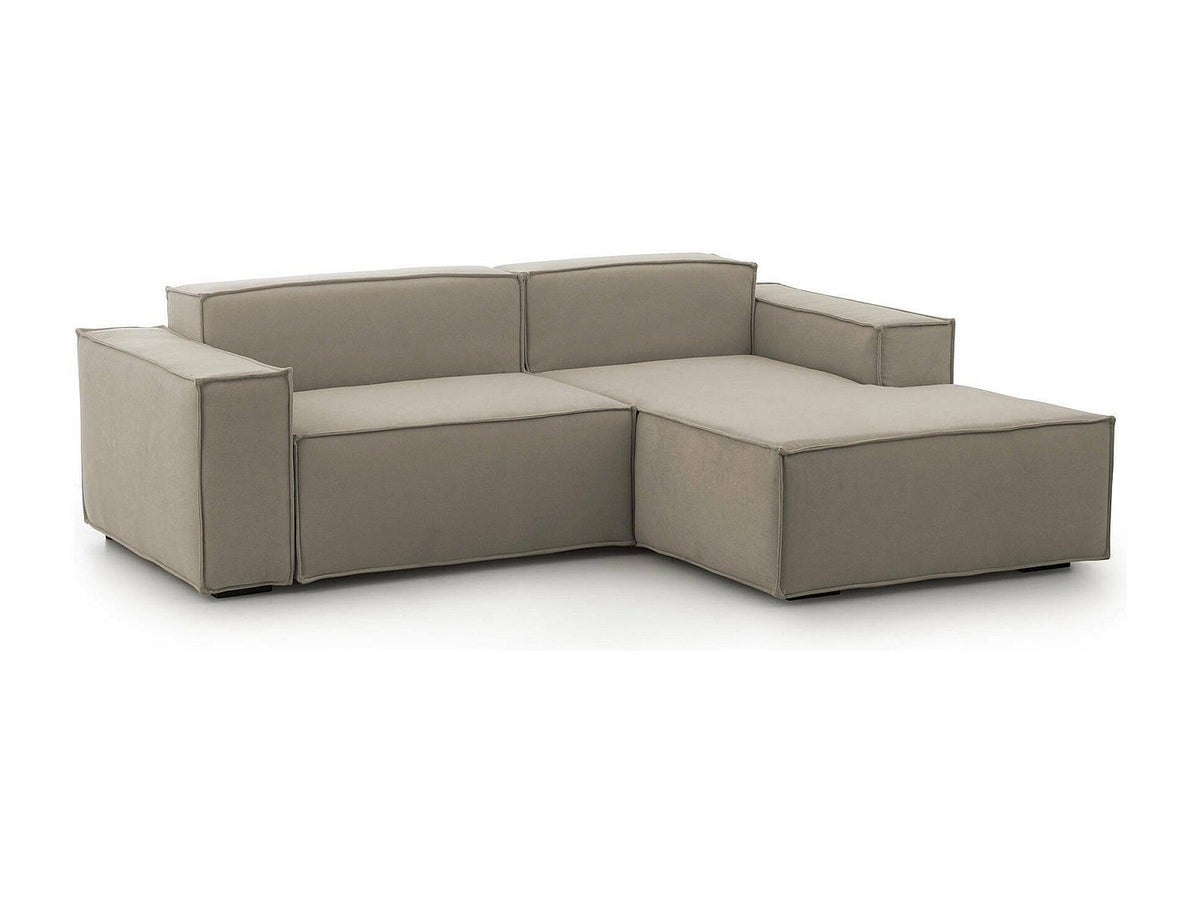 Canapé modulable 2 places gris tissu