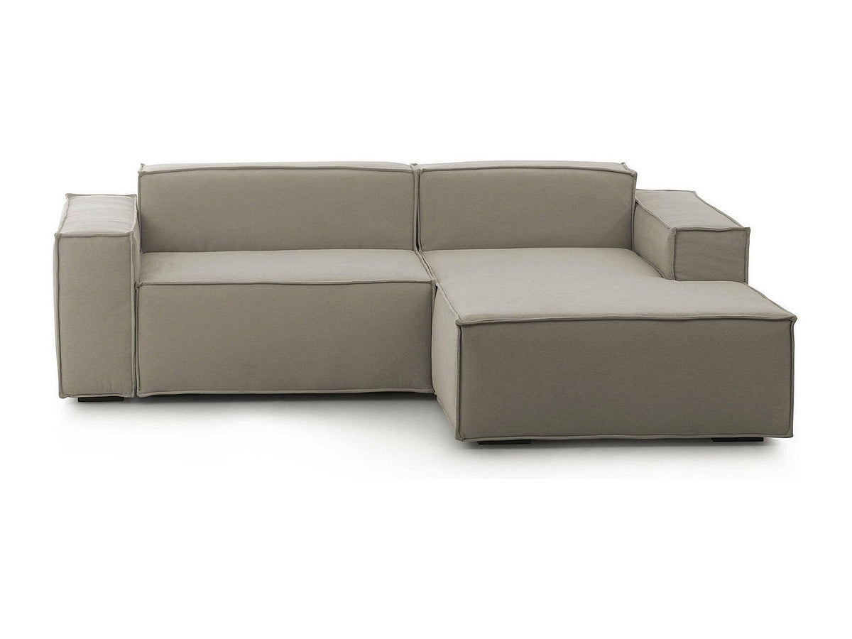 Canapé modulable 2 places gris tissu