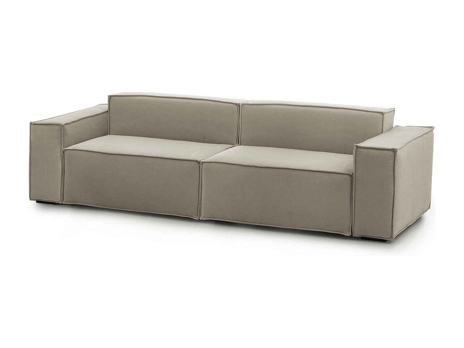 Canapé modulable 3 places gris tissu