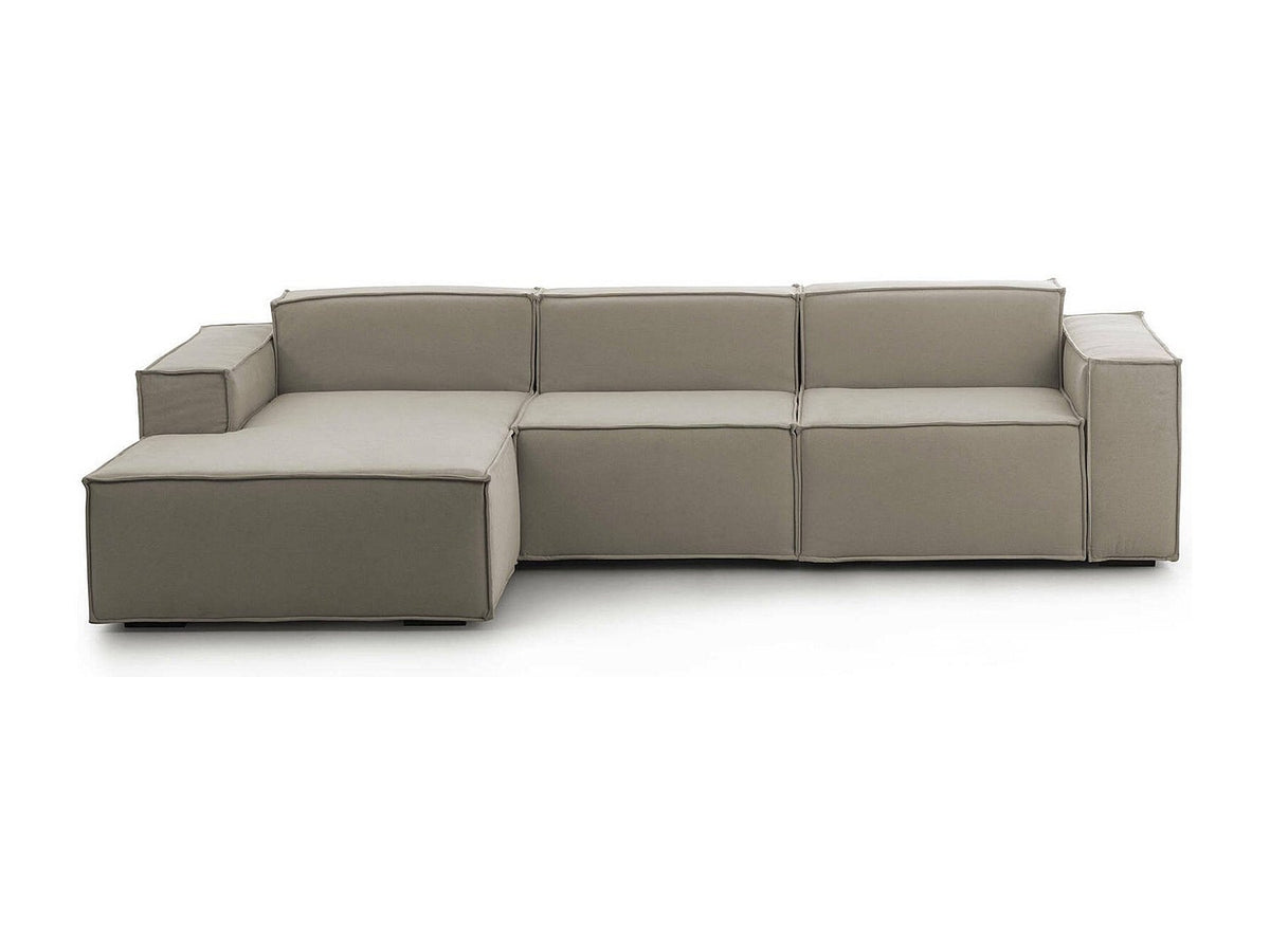 Canapé modulable 3 places gris tissu