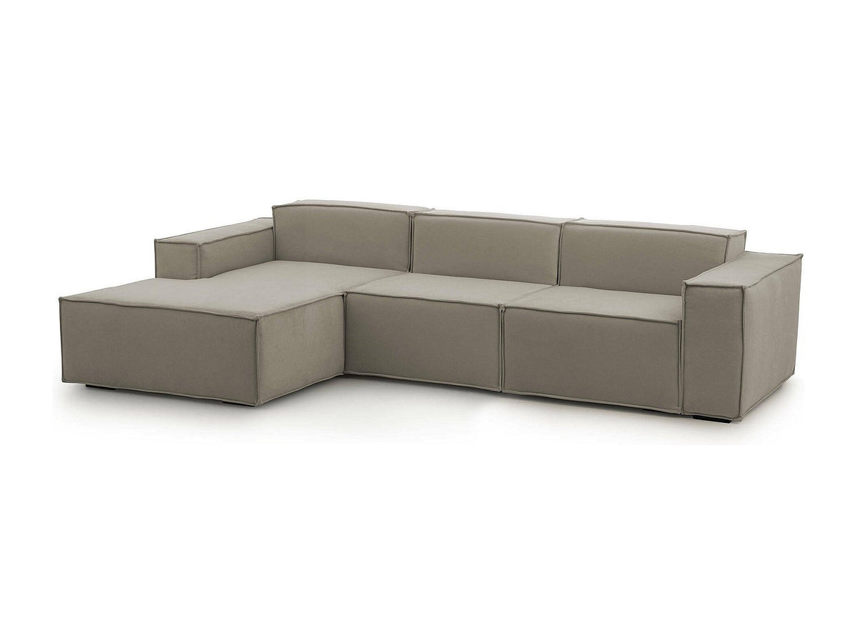 Canapé modulable 3 places gris tissu