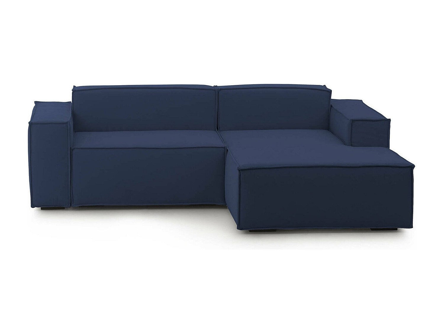 Canapé modulable 2 places bleu tissu