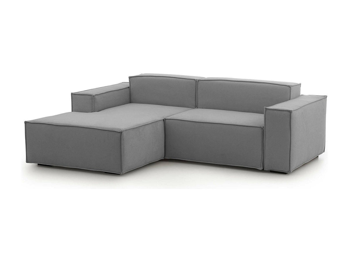 Canapé modulable 2 places gris tissu