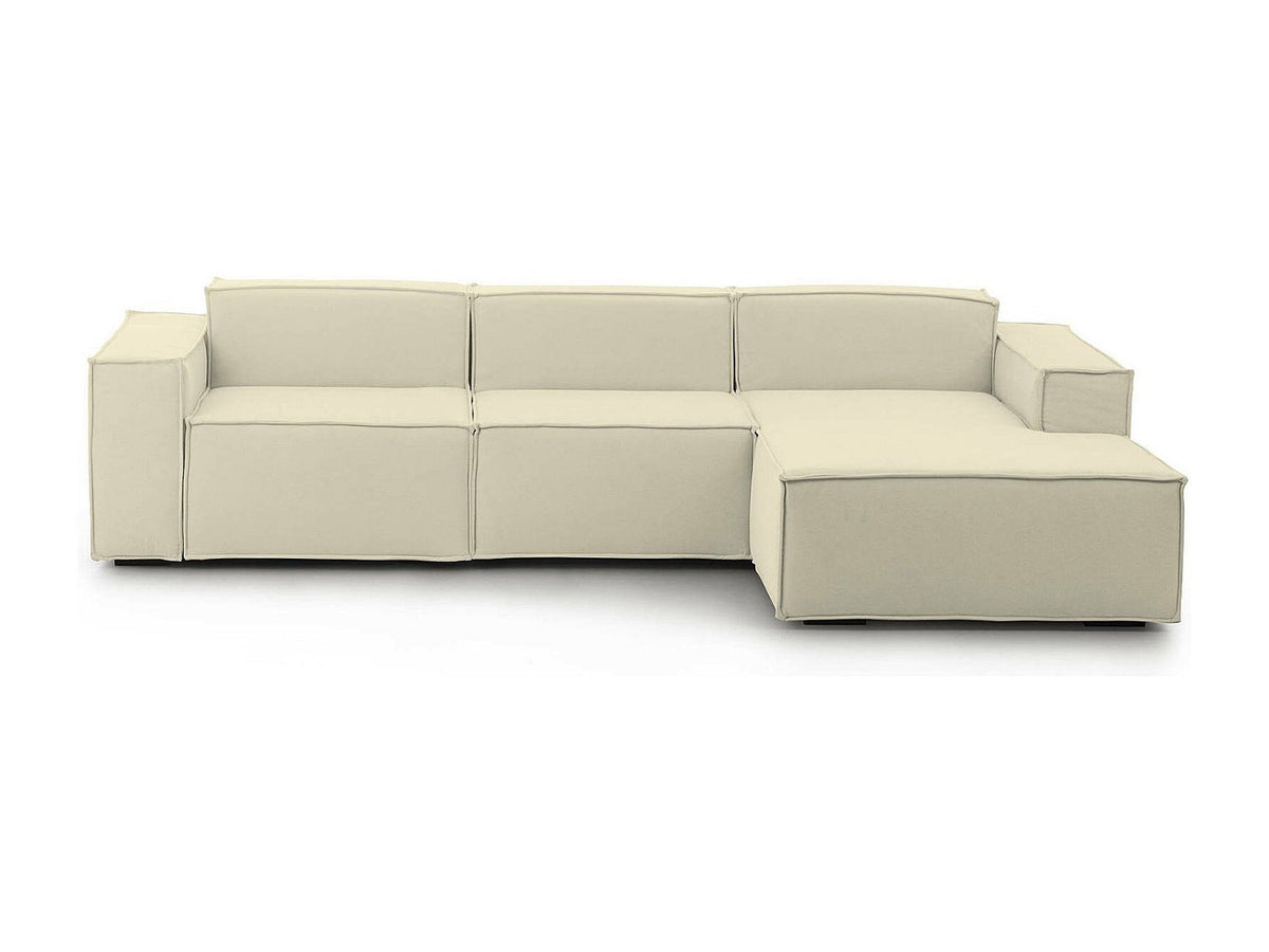 Canapé modulable 3 places beige tissu