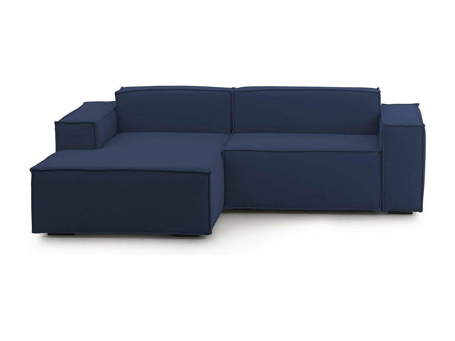 Canapé modulable 2 places bleu tissu