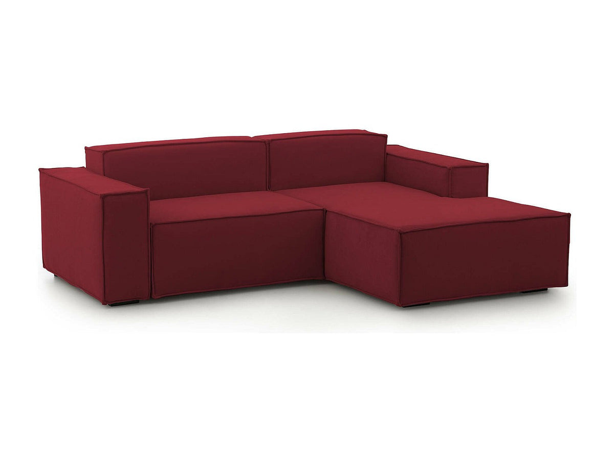 Canapé modulable 2 places rouge tissu