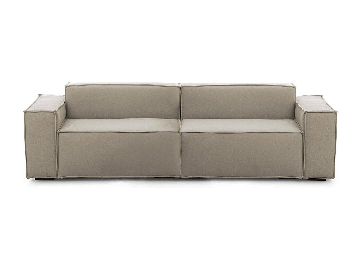 Canapé modulable 3 places gris tissu