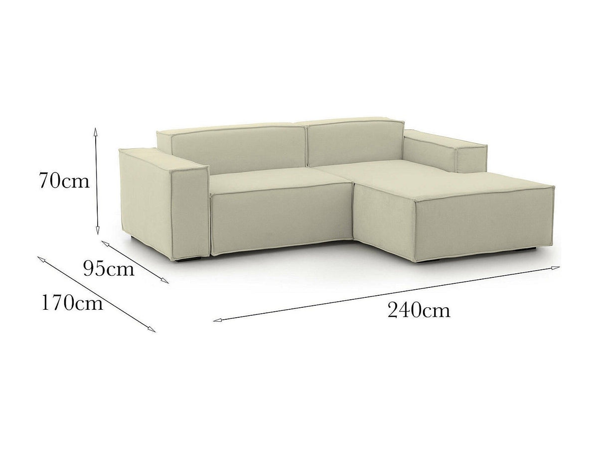 Canapé modulable 2 places beige tissu