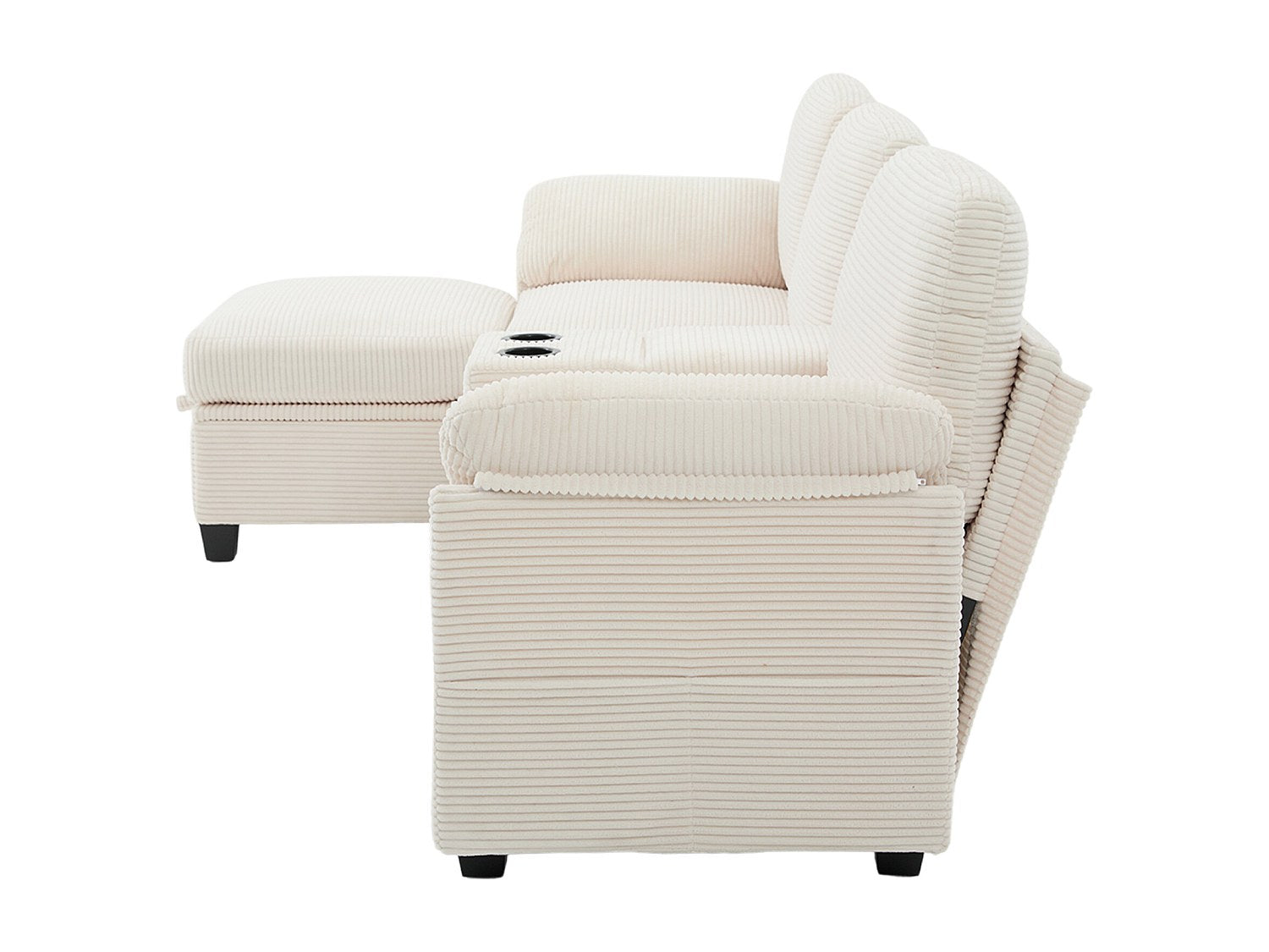Canapé modulable beige tissu