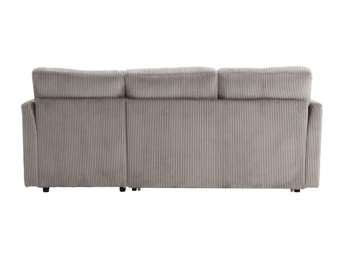 Méridienne pour canapé modulable convertible gris velours