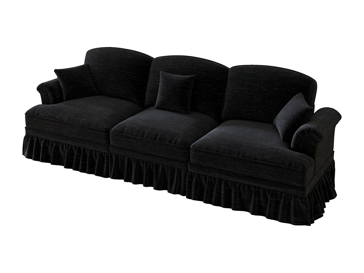 Canapé modulable noir tissu