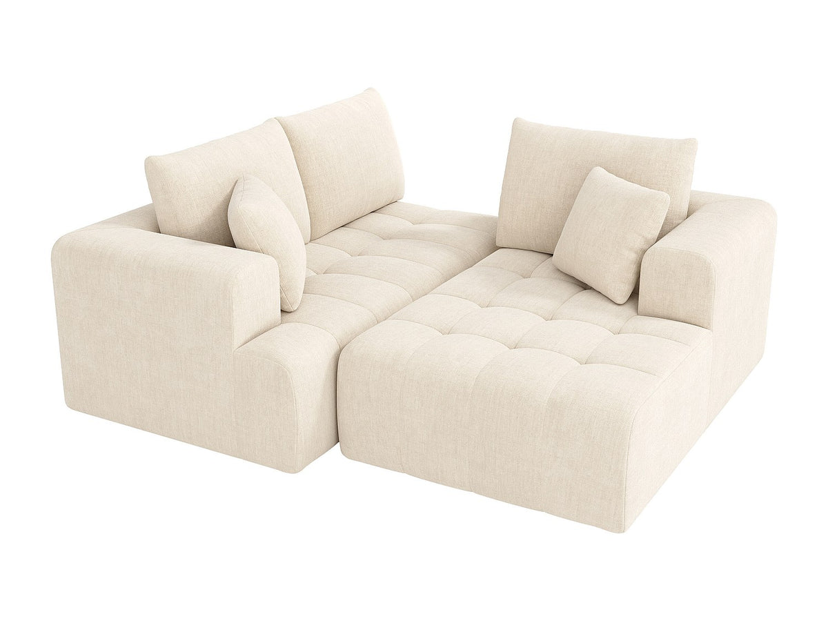 Canapé modulable beige velours